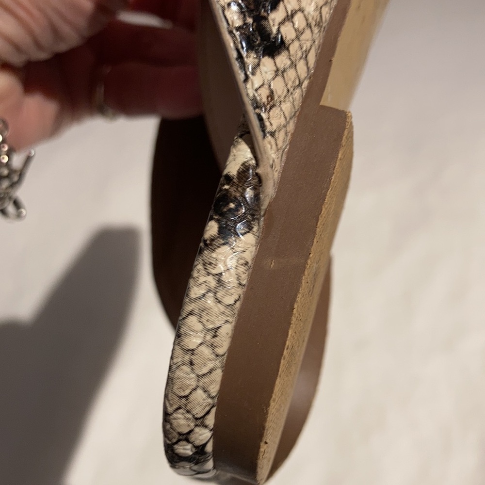 H by Halston vegan leather slide mule snake size 6 - Picture 8 of 12